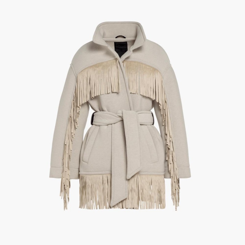 Goldbergh FRINGE Jacke Beige | EAYKWH840