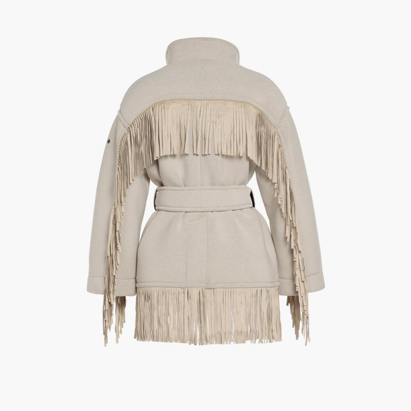 Goldbergh FRINGE Jacke Beige | EAYKWH840