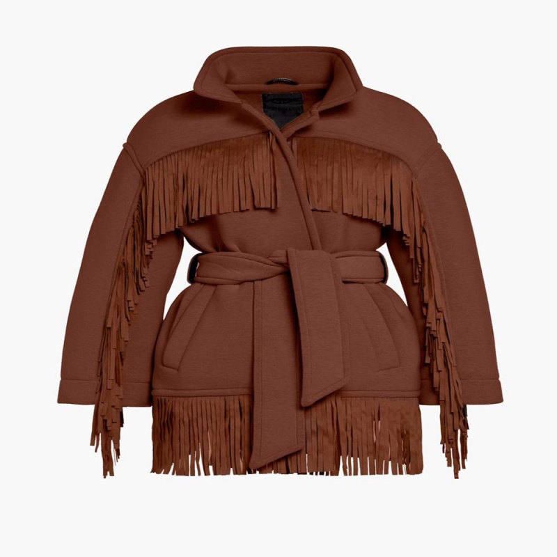 Goldbergh FRINGE Jacke Beige | QDIBGV039