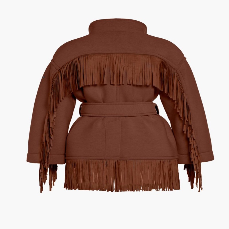 Goldbergh FRINGE Jacke Beige | QDIBGV039