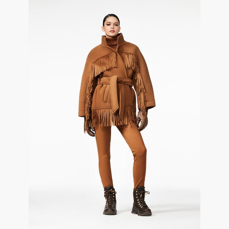 Goldbergh FRINGE Jacke Beige | QDIBGV039