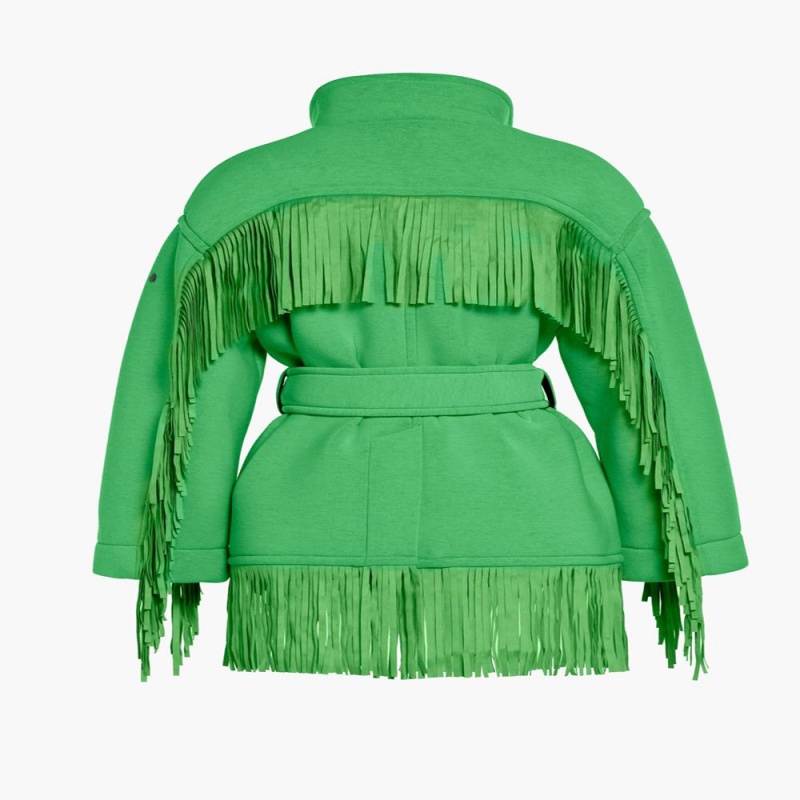 Goldbergh FRINGE Jacke Grün | JDXSKN871