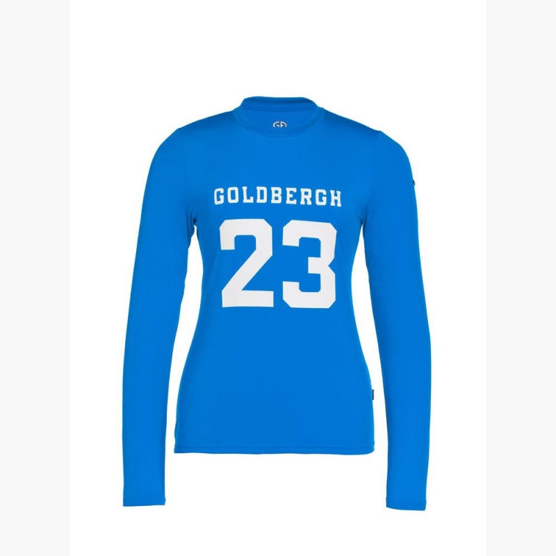 Goldbergh GAME long sleeve T-Shirts Blau | GTSHJK783