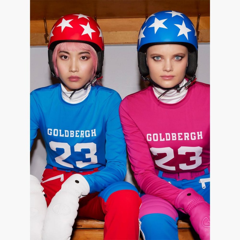 Goldbergh GAME long sleeve T-Shirts Blau | GTSHJK783