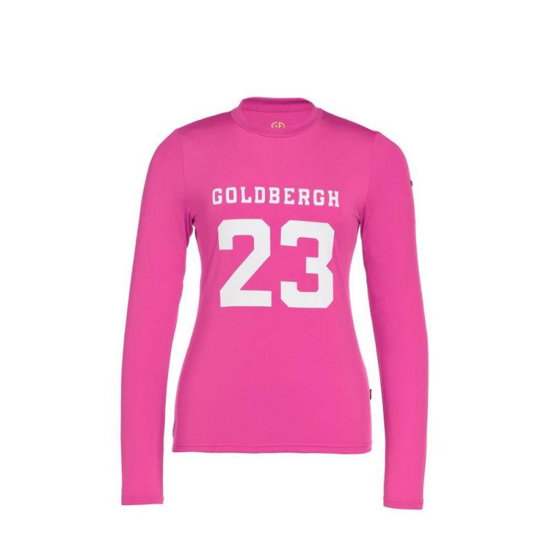 Goldbergh GAME long sleeve T-Shirts Rosa | JFSRWQ847