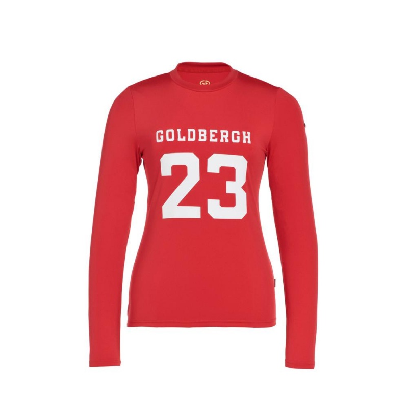 Goldbergh GAME long sleeve T-Shirts Rot | QKISTV851