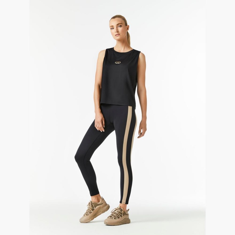 Goldbergh GIGI sleeveless Tanktop Schwarz | HZGWFR891