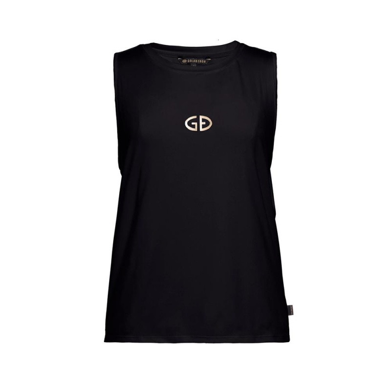 Goldbergh GIGI sleeveless Tanktop Schwarz | HZGWFR891
