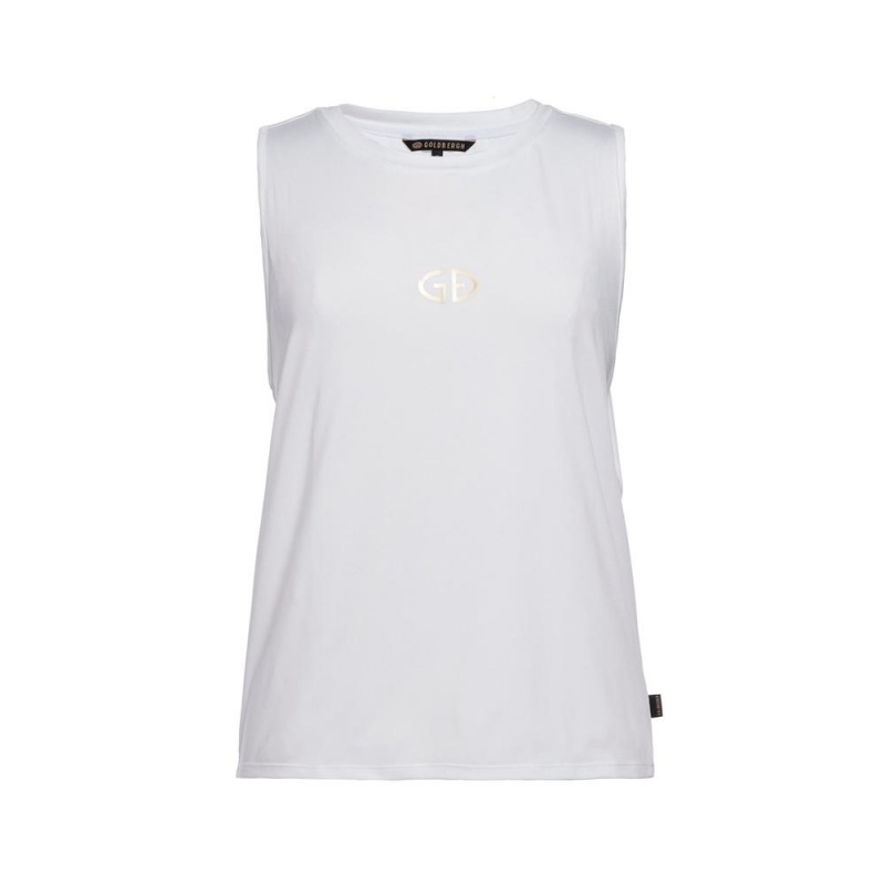 Goldbergh GIGI sleeveless Tanktop Weiß | JIAZSM690