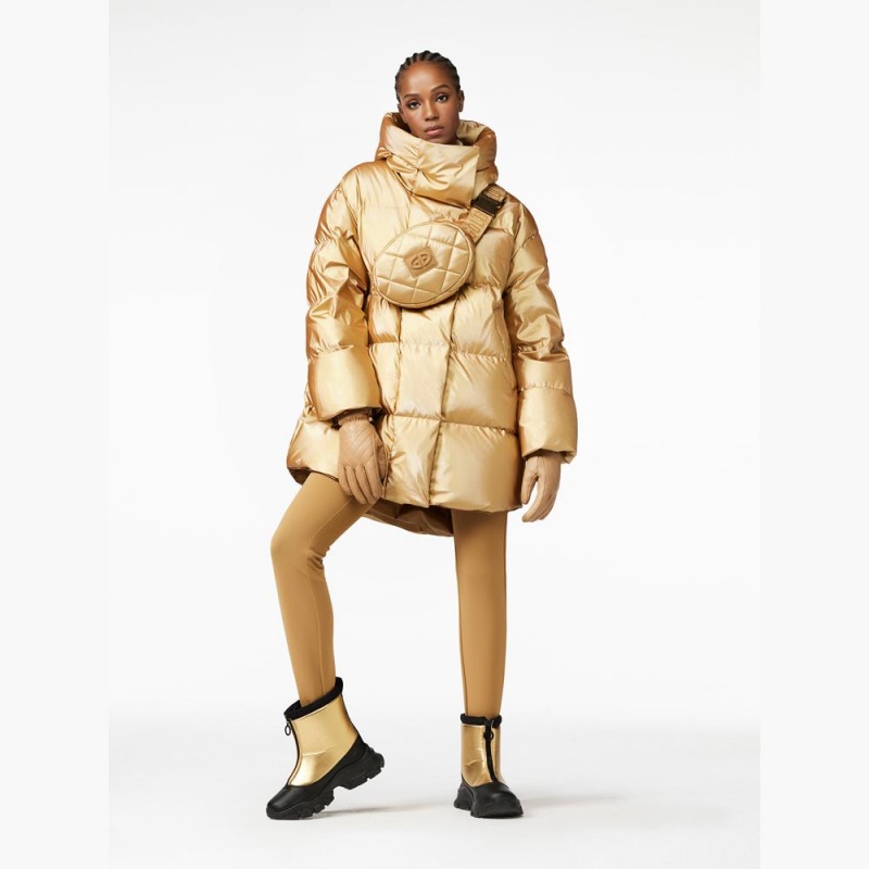 Goldbergh GLINT Schneestiefel Gold | DQGJPX234