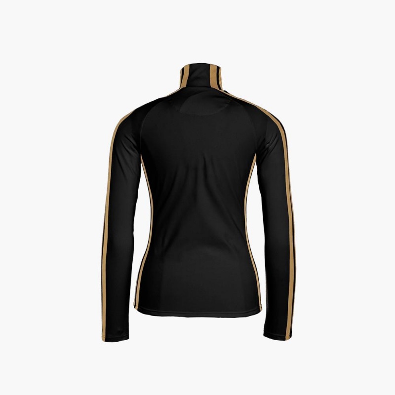 Goldbergh GOBLET Ski Pully Schwarz Gold | CRHVZX518