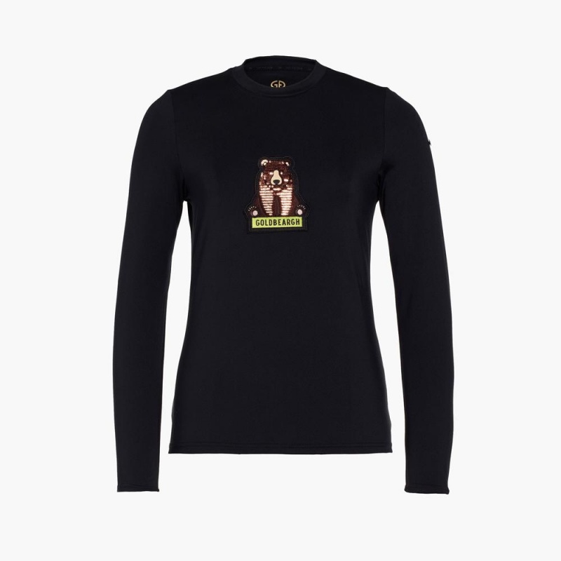 Goldbergh GOLDBEARGH long sleeve T-Shirts Schwarz | FUQMPY508