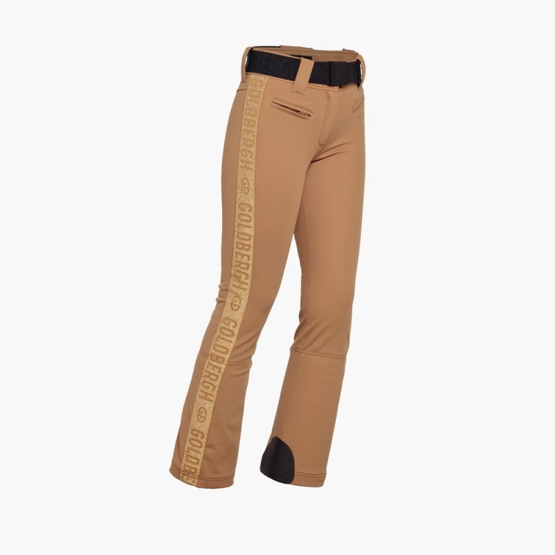 Goldbergh GOLDEN EDGE Skihose Braun | STWMDZ264