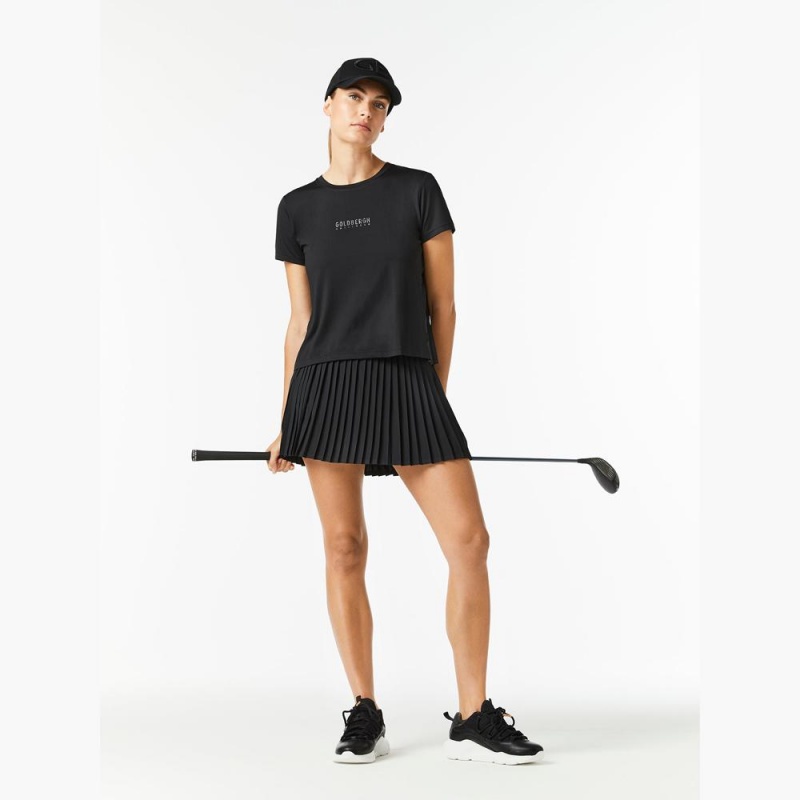 Goldbergh GROOVE short sleeve T-Shirts Schwarz | GCPTKR653