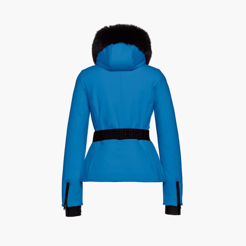 Goldbergh HIDA faux border Skijacke Blau | QWVTFD326