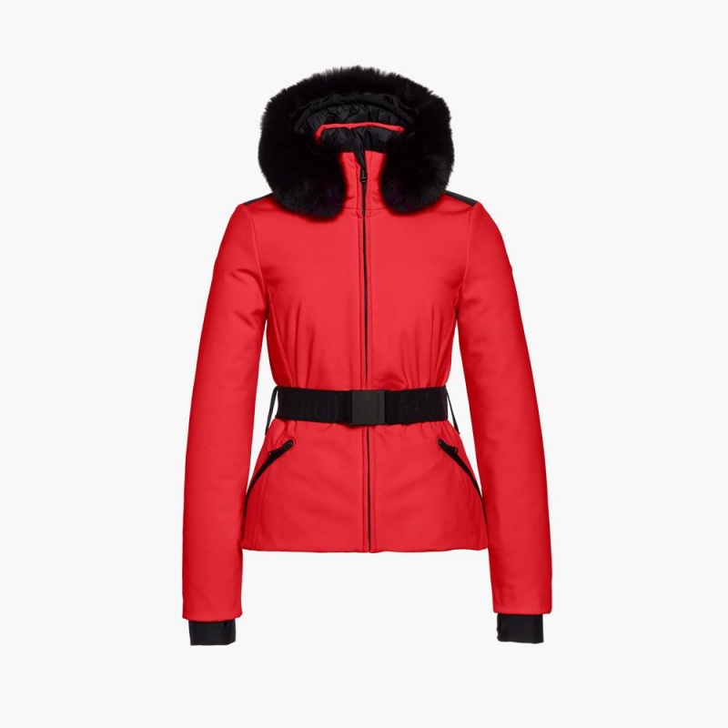 Goldbergh HIDA faux border Skijacke Rot | CJFERH076