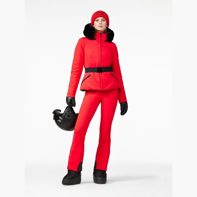 Goldbergh HIDA faux border Skijacke Rot | CJFERH076