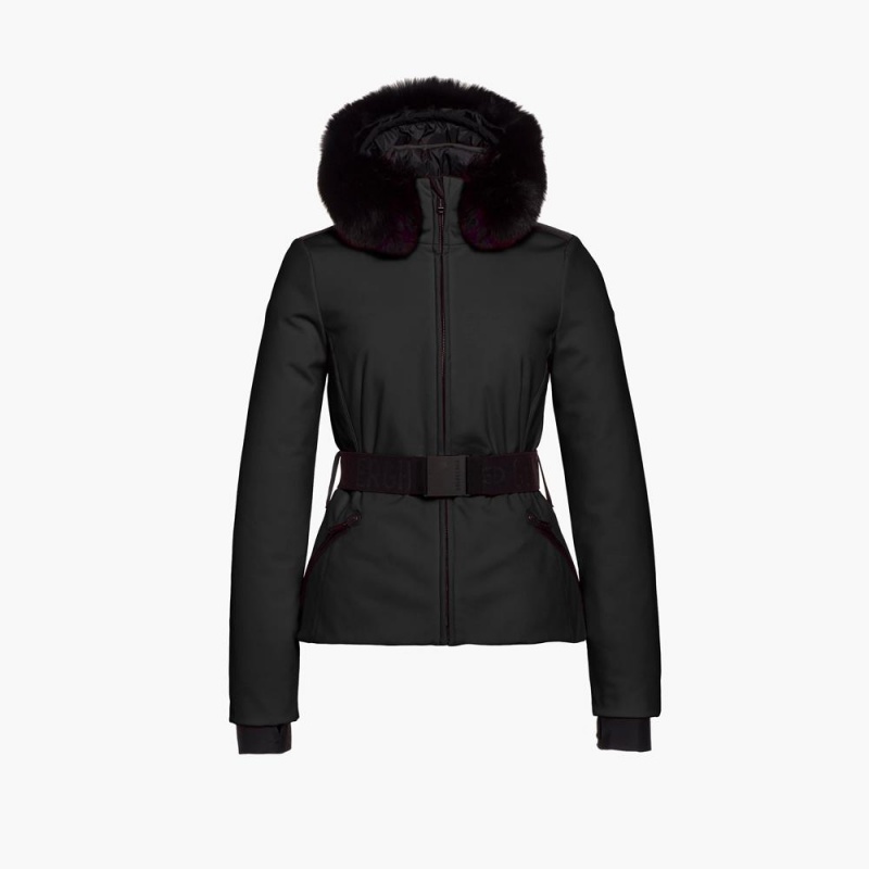 Goldbergh HIDA faux border Skijacke Schwarz | VDIXQF549