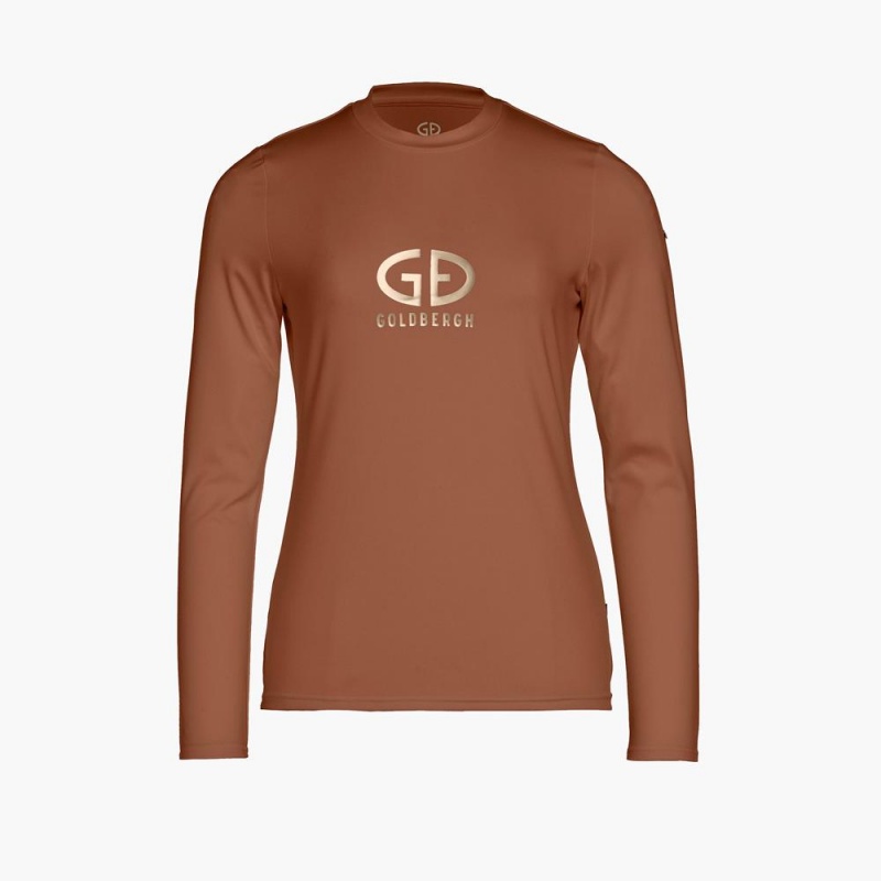 Goldbergh HOMEBASE long sleeve T-Shirts Beige | HGYRMV920