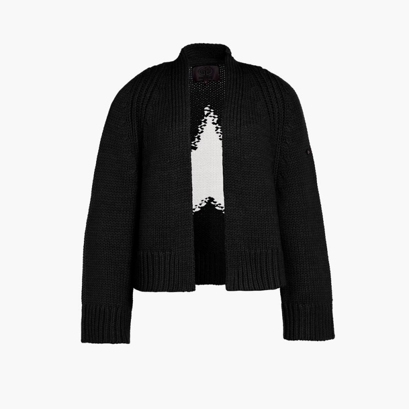 Goldbergh JOLIE knit cardigan Ski Pullover Schwarz | AJNIQK804