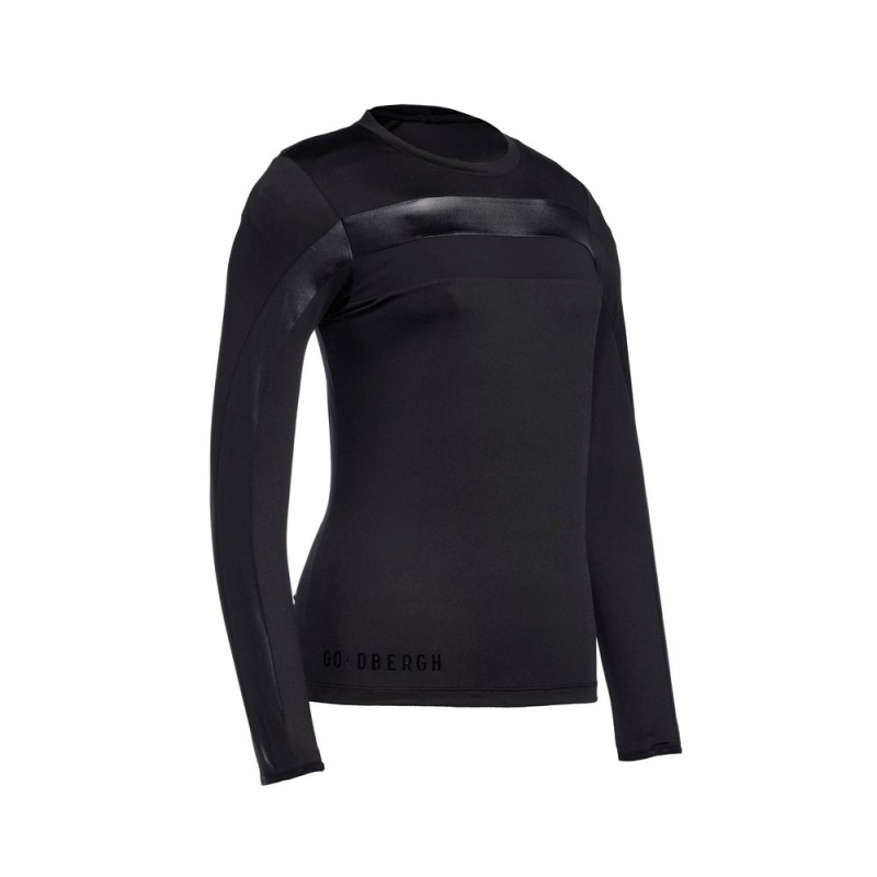 Goldbergh Jazz Longsleeve T-Shirts Schwarz | EPYFSJ417