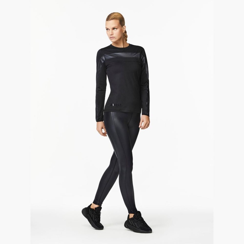 Goldbergh Jazz Longsleeve T-Shirts Schwarz | EPYFSJ417