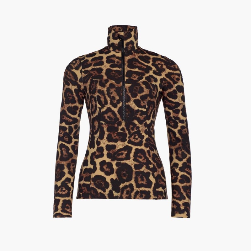 Goldbergh LEONA Ski Pully Leopard | GWPKVN431