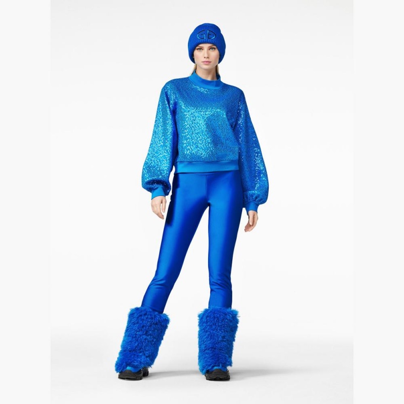 Goldbergh LOLA round neck Ski Pullover Blau | JDWHYZ834
