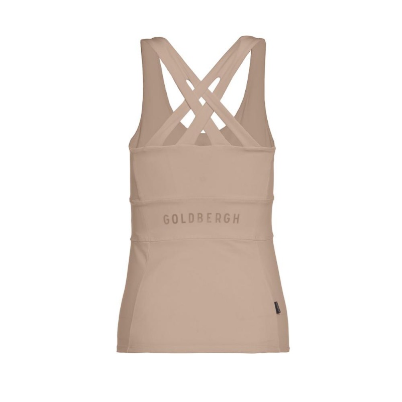 Goldbergh MANHATTAN with cups Tanktop Braun | BEGUZV537