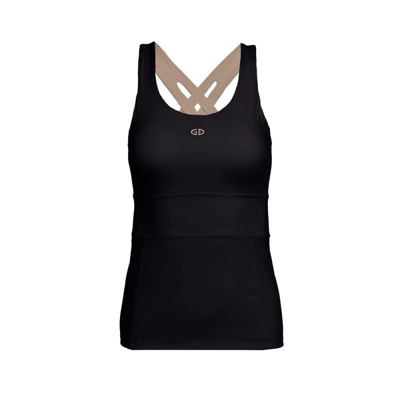 Goldbergh MANHATTAN with cups Tanktop Braun | SVBGHL071