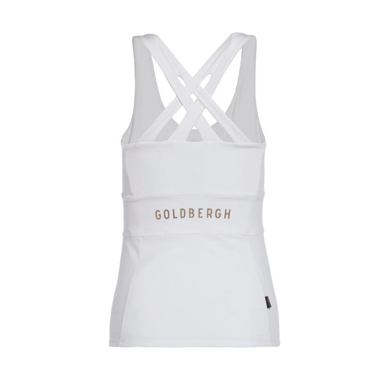 Goldbergh MANHATTAN with cups Tanktop Weiß | RCZLHE160