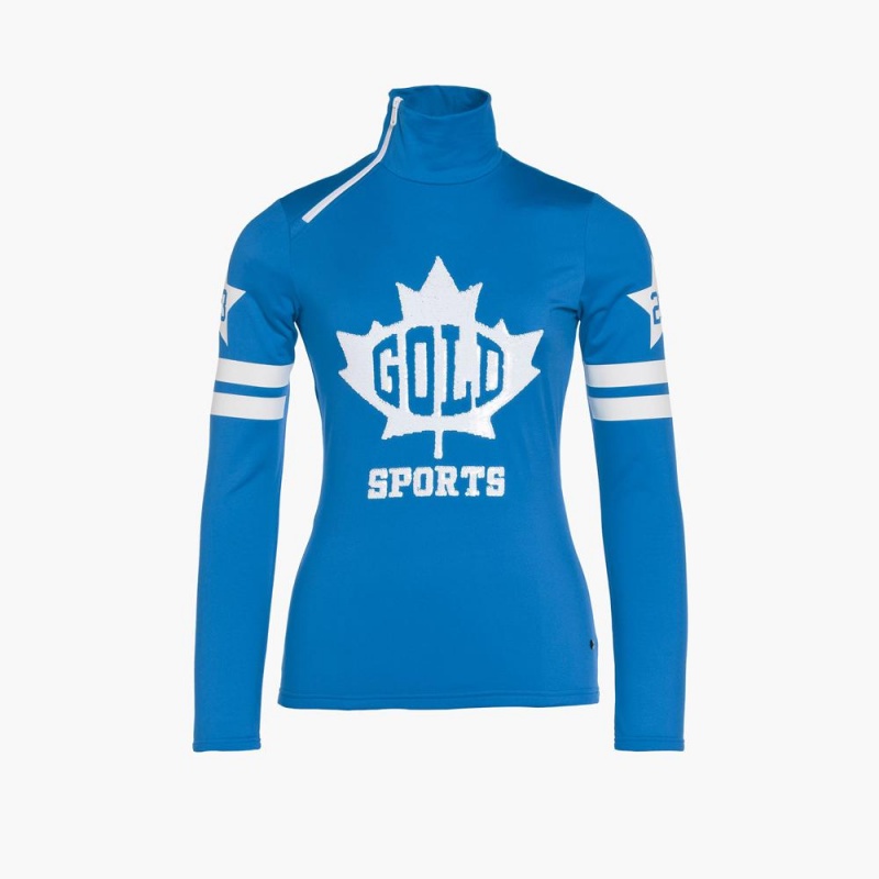 Goldbergh MAPLE LEAF Ski Pully Blau | WVIEHP508
