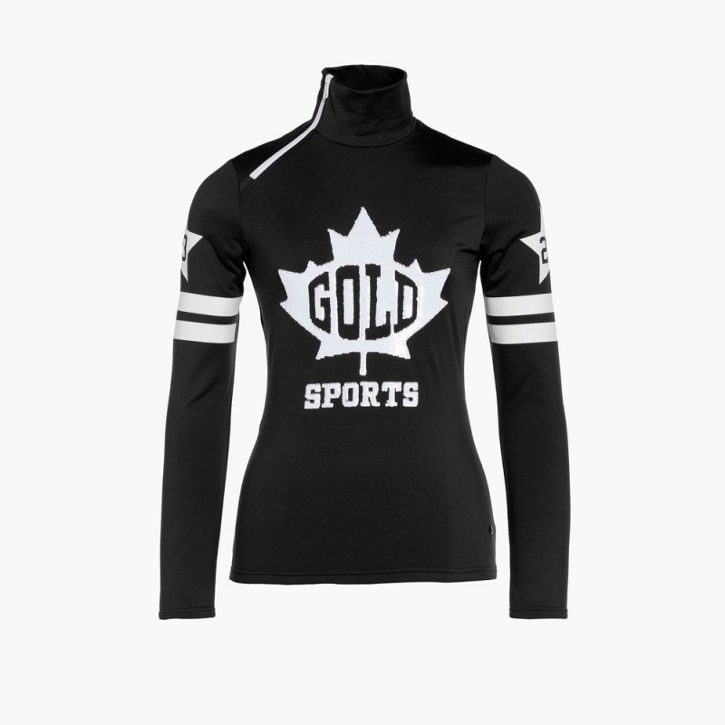 Goldbergh MAPLE LEAF Ski Pully Schwarz | GFAINP190