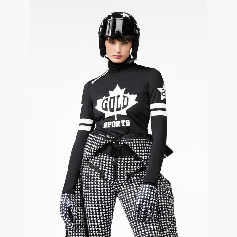 Goldbergh MAPLE LEAF Ski Pully Schwarz | GFAINP190
