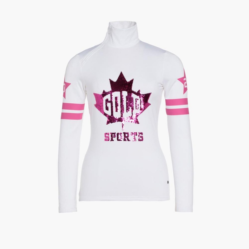 Goldbergh MAPLE LEAF Ski Pully Weiß | GXOUFD769
