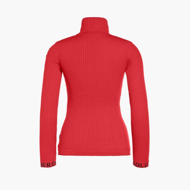 Goldbergh MIRA long sleeve knit Ski Pullover Rot | MPZCFI769