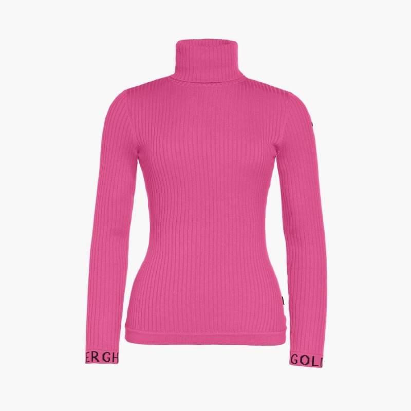 Goldbergh MIRA long sleeve knit Ski Pullover Rosa | TKWULE203
