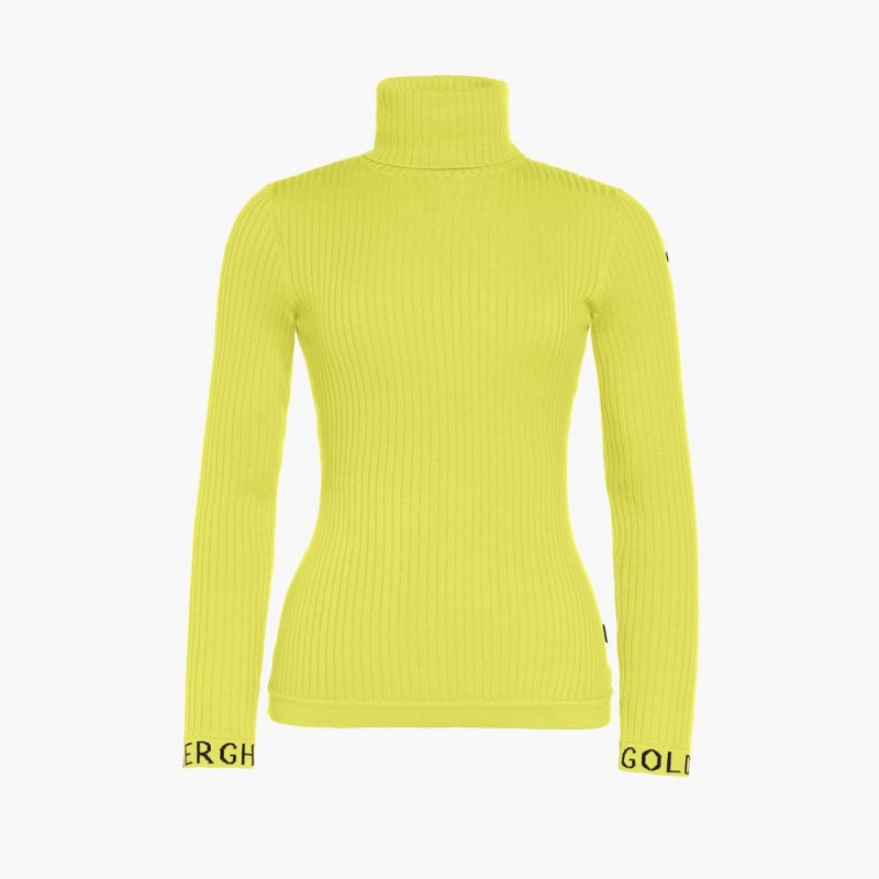 Goldbergh MIRA long sleeve knit Ski Pullover Hellgrün | BYNHMW621