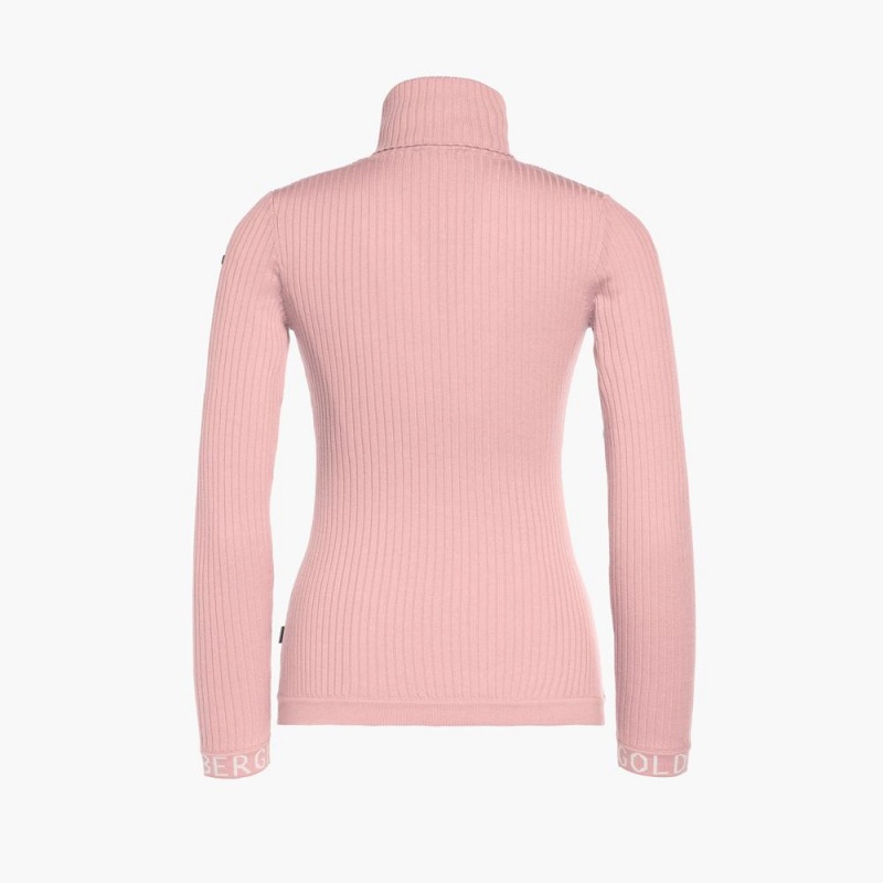 Goldbergh MIRA long sleeve knit Ski Pullover Rosa | UOGVMQ930