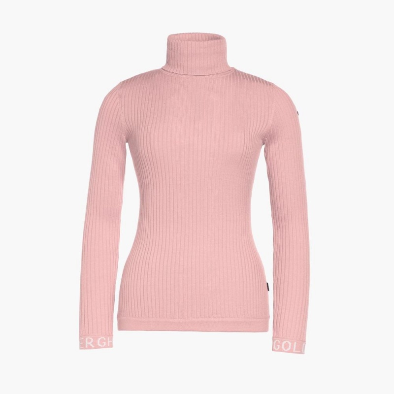 Goldbergh MIRA long sleeve knit Ski Pullover Rosa | UOGVMQ930