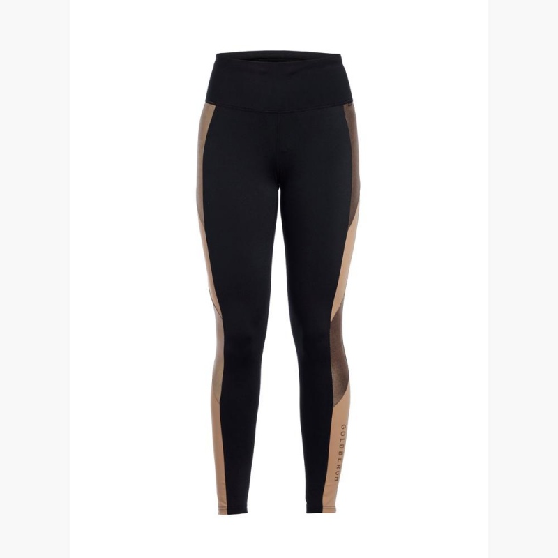 Goldbergh Mosaic Leggings Gold | DUFVMT581