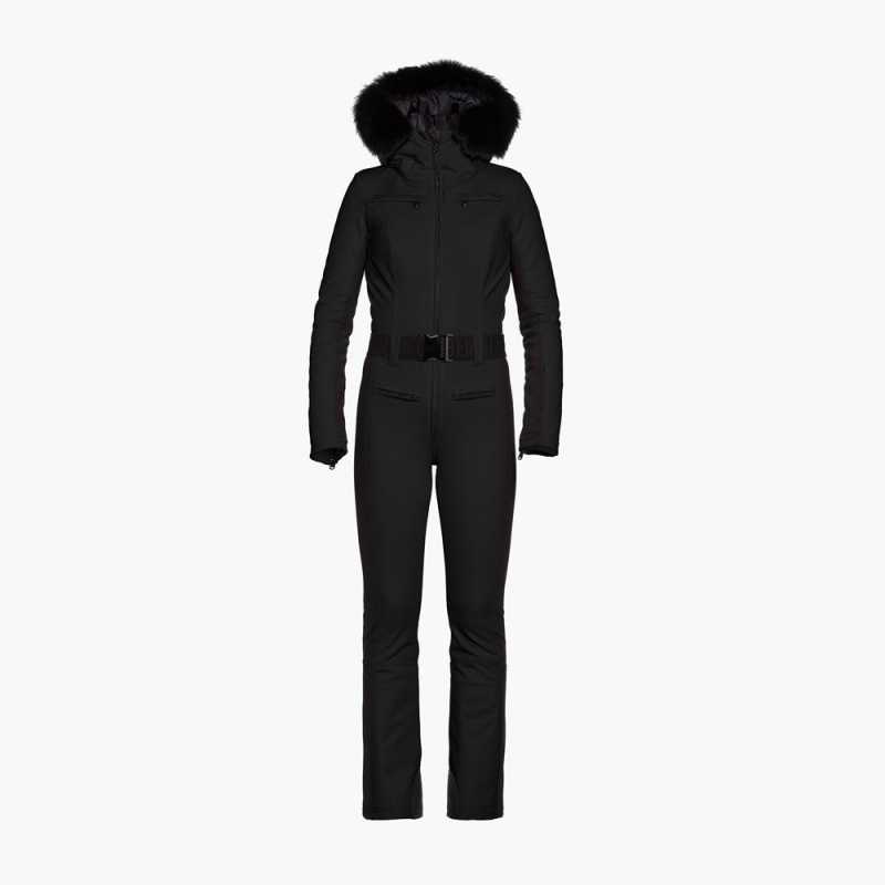 Goldbergh PARRY faux border long Skianzug Schwarz | JTBHUI902