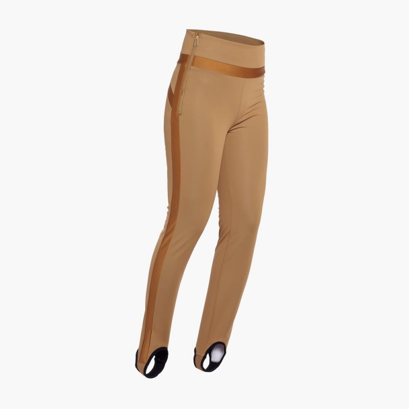Goldbergh PRAISE ski Leggings Braun | RLVMBA970
