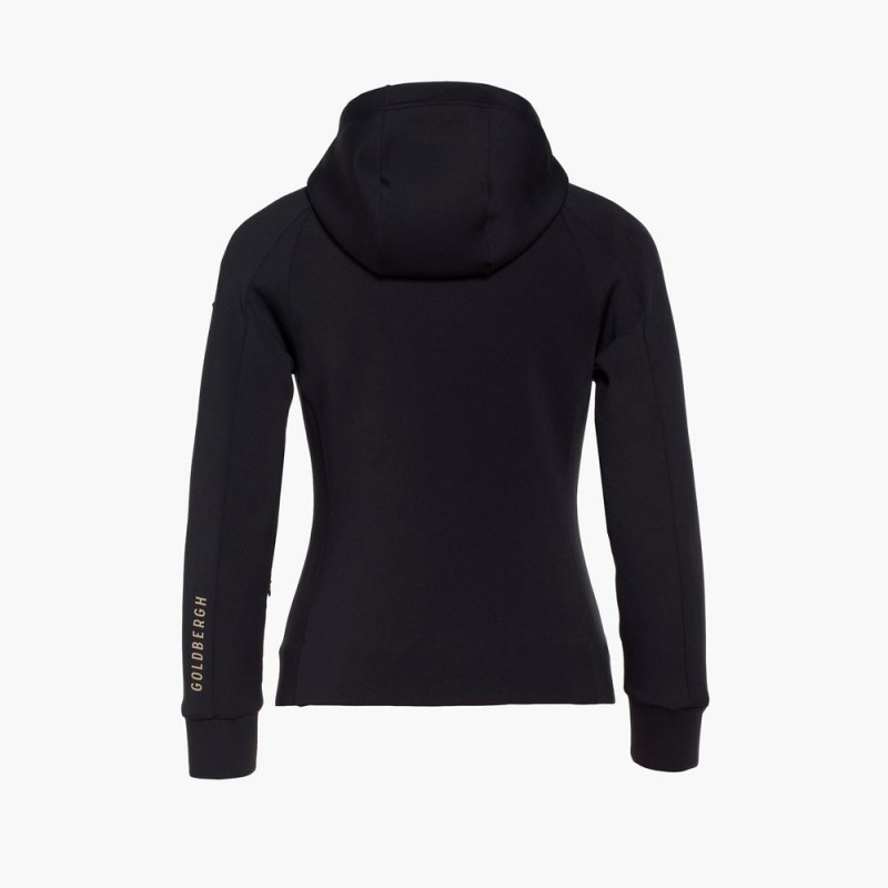 Goldbergh RAY full zip hooded cardigan Hoodie Schwarz | TRQPOK049