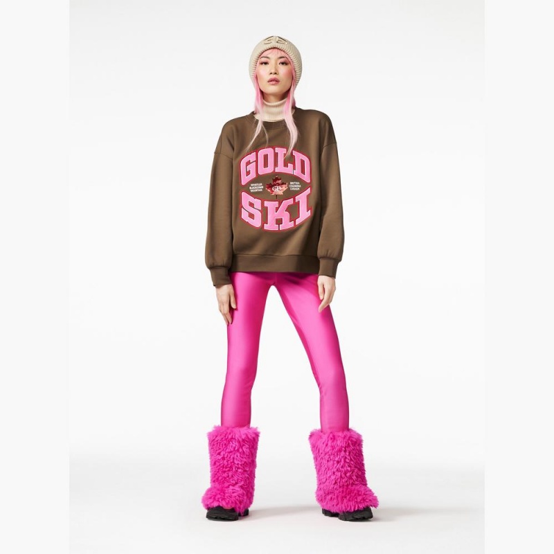Goldbergh RINK crew neck Ski Pullover Braun | LFTIRP512