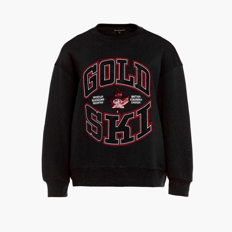 Goldbergh RINK crew neck Ski Pullover Schwarz | MOVADG097