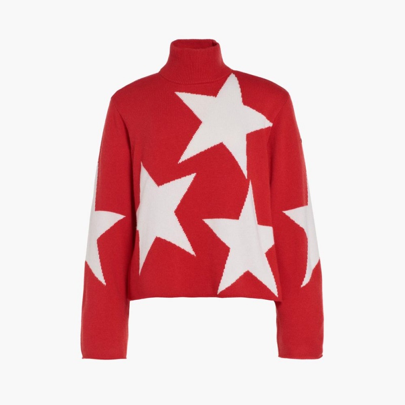 Goldbergh RISING STAR long sleeve knit Ski Pullover Rot | FPSEOQ314