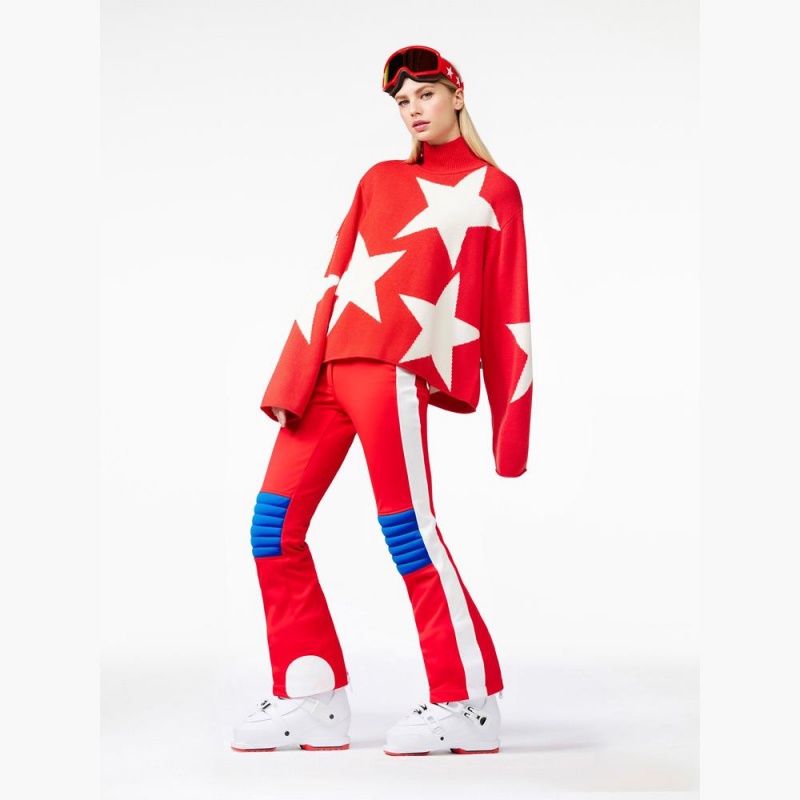 Goldbergh RISING STAR long sleeve knit Ski Pullover Rot | FPSEOQ314
