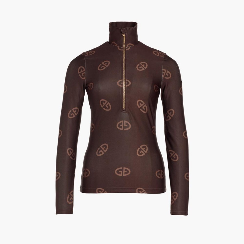 Goldbergh ROBSON Ski Pully Dunkelbraun | GMITAW721