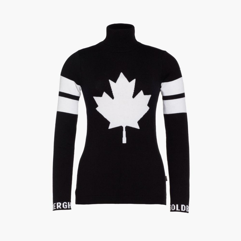 Goldbergh ROCKET long sleeve knit Ski Pullover Schwarz | RGASNT138